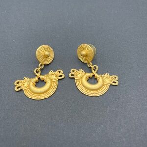 24k Gold plated Pre-Colombin earrings